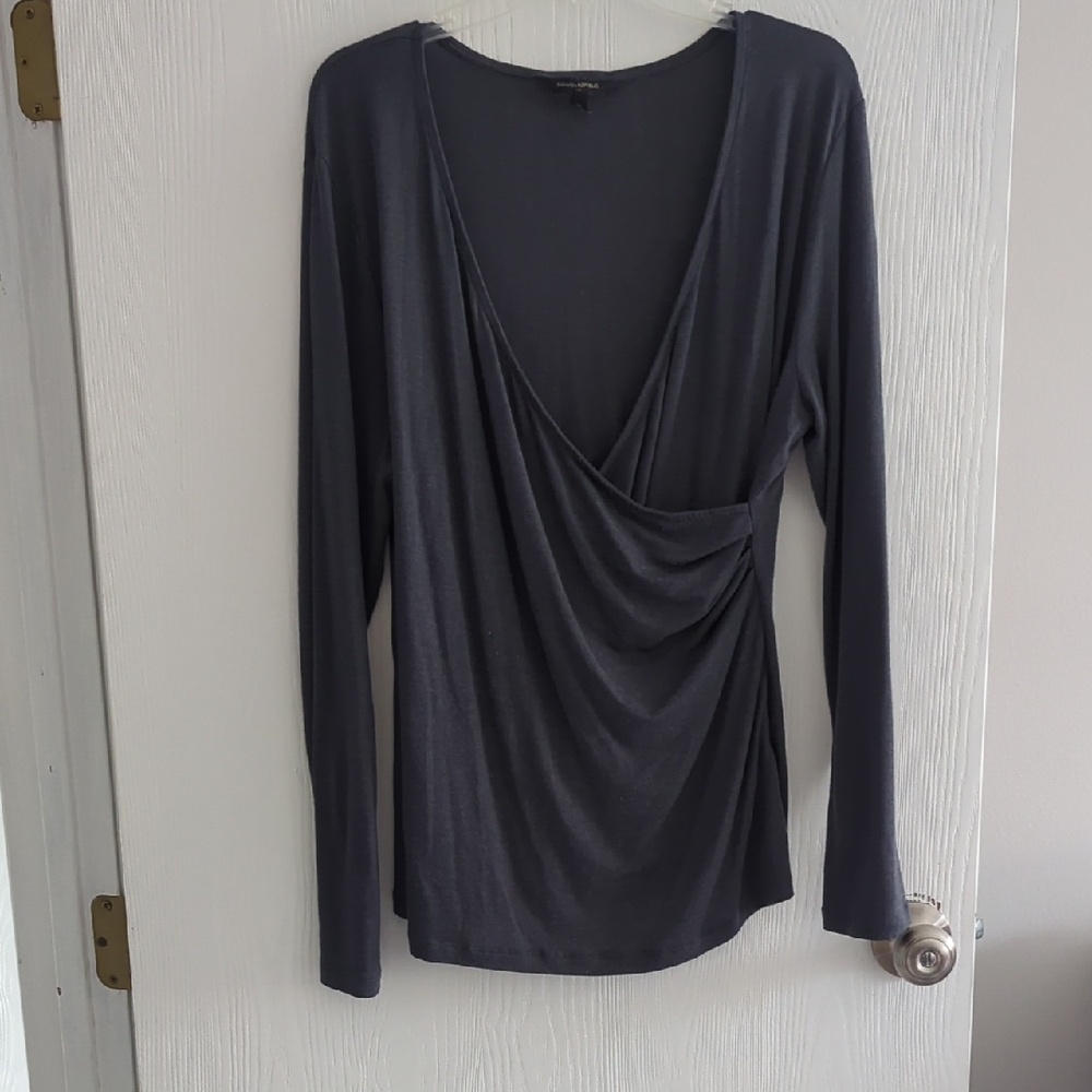 Banana Republic Slate Drape Blouse